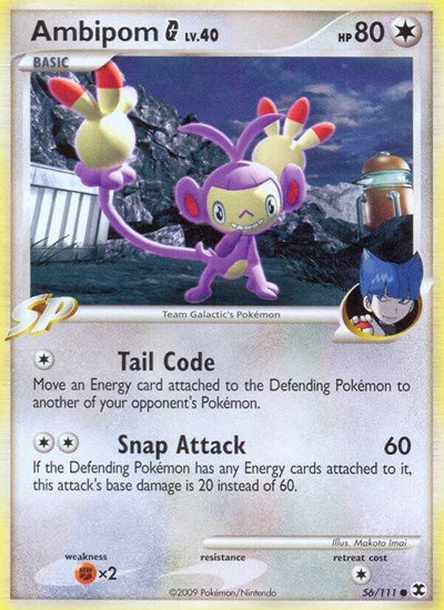 Ambipom G (Rising Rivals) Damaged / Poor Reverse Holofoil - Nick Nack's Full Frontal Attack