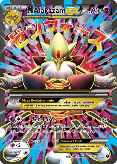M Alakazam EX (Full Art) (XY - Fates Collide) Near Mint Holofoil