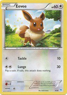 Eevee (XY Trainer Kit: Pikachu Libre & Suicune) Light Play - Nick Nack's Full Frontal Attack