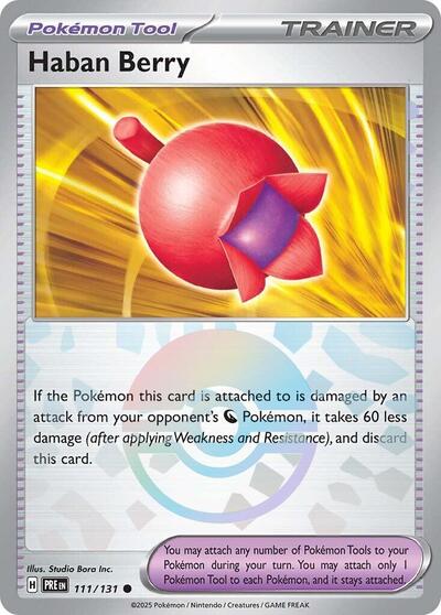 Haban Berry (Poke Ball Pattern) (SV: Prismatic Evolutions) Near Mint Holofoil - Nick Nack's Full Frontal Attack