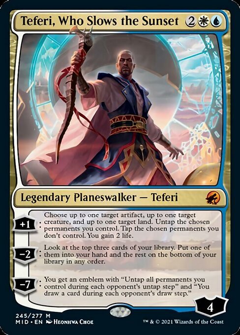 Teferi, Who Slows the Sunset (Innistrad: Midnight Hunt) Near Mint - Nick Nack's Full Frontal Attack