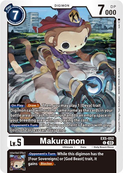 Makuramon (Animal Colosseum) Near Mint - Nick Nack's Full Frontal Attack