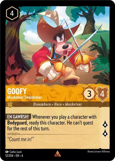 Goofy - Musketeer Swordsman (Ursula's Return) Near Mint - Nick Nack's Full Frontal Attack