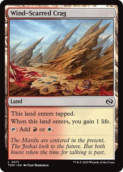 Wind-Scarred Crag (Tarkir: Dragonstorm) Near Mint - Nick Nack's Full Frontal Attack