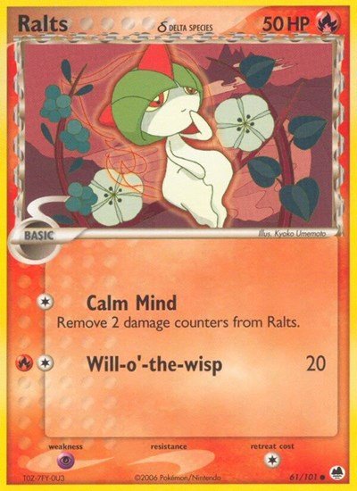 Ralts (Delta Species) (Dragon Frontiers) Light Play - Nick Nack's Full Frontal Attack