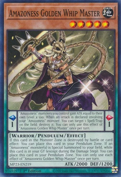Amazoness Golden Whip Master (25th Anniversary Tin: Dueling Heroes Mega Pack) Light Play 1st Edition