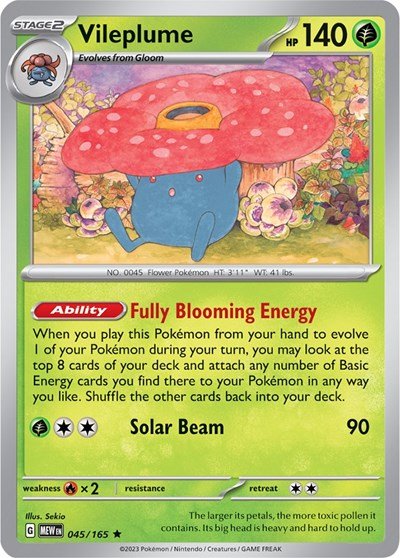 Vileplume (Scarlet and Violet: 151) Near Mint Holofoil - Nick Nack's Full Frontal Attack