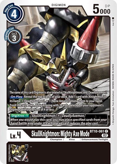 SkullKnightmon: Mighty Axe Mode (Xros Encounter) Near Mint - Nick Nack's Full Frontal Attack