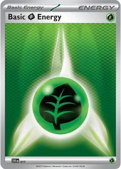 Basic Grass Energy - 017 (SVE: Scarlet & Violet Energies) Near Mint - Nick Nack's Full Frontal Attack