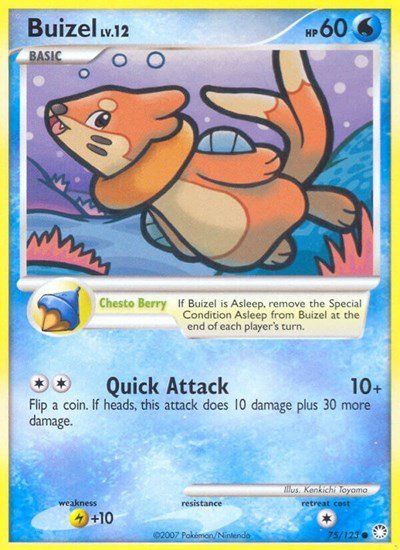 Buizel (Mysterious Treasures) Light Play Reverse Holofoil - Nick Nack's Full Frontal Attack