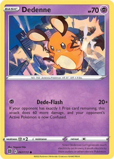 Dedenne (SWSH09: Brilliant Stars) Near Mint - Nick Nack's Full Frontal Attack