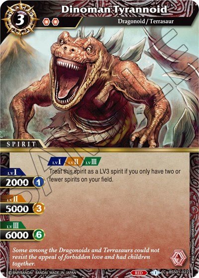 Dinoman Tyrannoid (Dawn of History) Near Mint Holofoil - Nick Nack's Full Frontal Attack