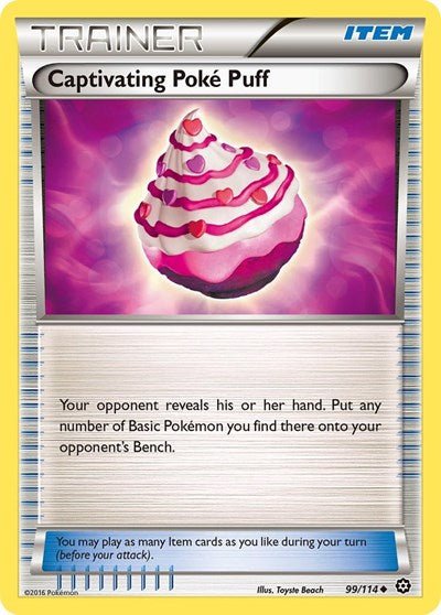 Captivating Poke Puff (XY - Steam Siege) Near Mint - Nick Nack's Full Frontal Attack