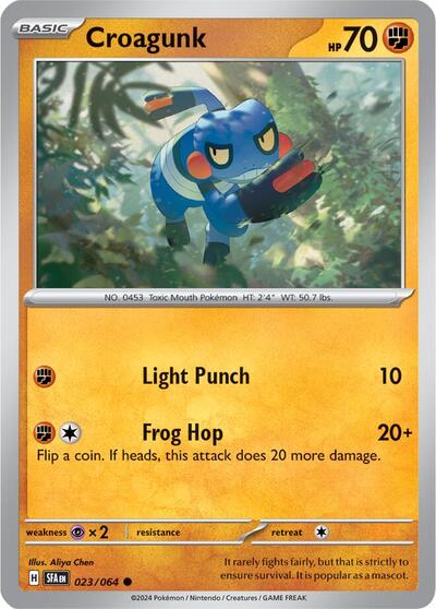 Croagunk (SV: Shrouded Fable) Near Mint Reverse Holofoil - Nick Nack's Full Frontal Attack