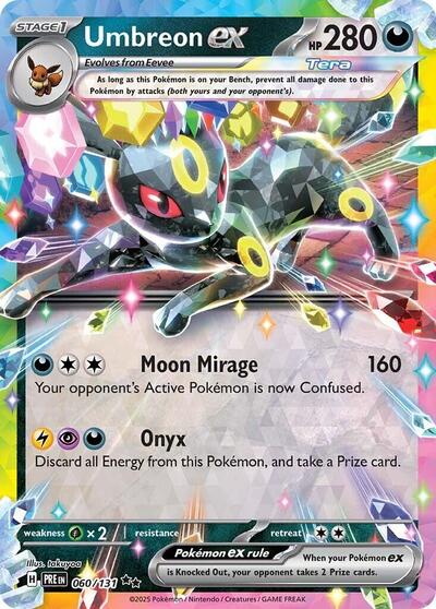 Umbreon ex - 060 (SV: Prismatic Evolutions) Near Mint Holofoil - Nick Nack's Full Frontal Attack