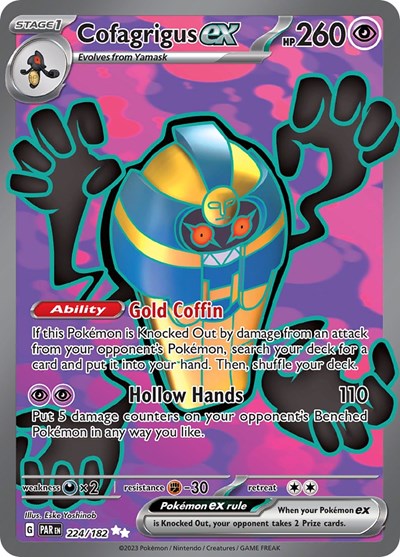 Cofagrigus ex - 224 (Scarlet and Violet: Paradox Rift) Near Mint Holofoil