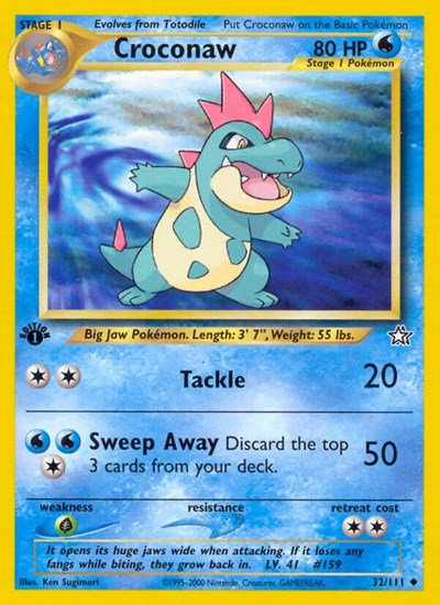 Croconaw (32) (Neo Genesis) Light Play 1st Edition