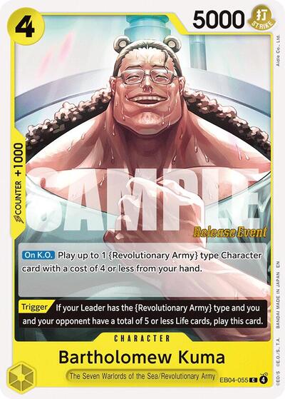 Bartholomew Kuma (EB04-055) (Adventure on Kami's Island Release Event Cards) Near Mint - Nick Nack's Full Frontal Attack