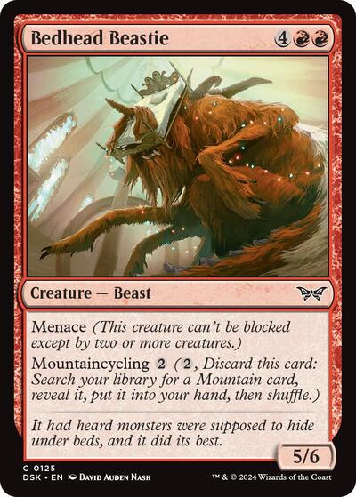 Bedhead Beastie (Duskmourn: House of Horror) Near Mint - Nick Nack's Full Frontal Attack