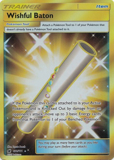 Wishful Baton (Secret) (SM - Crimson Invasion) Near Mint Holofoil - Nick Nack's Full Frontal Attack