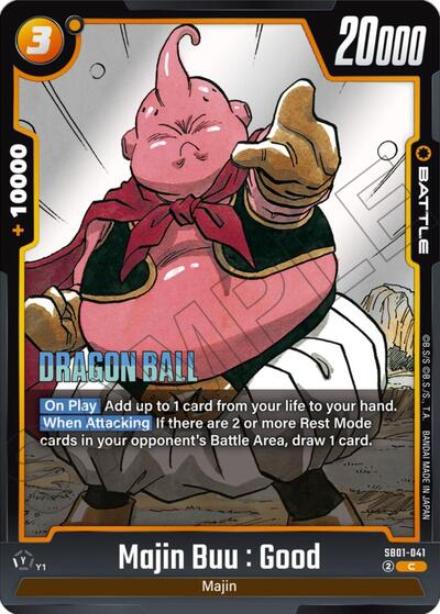Majin Buu : Good SB01 - 041 (Manga Booster 01) Near Mint - Nick Nack's Full Frontal Attack