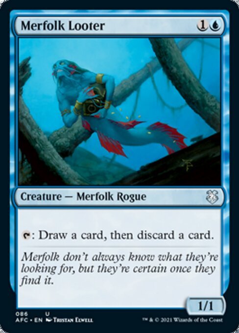 Merfolk Looter (Commander 2021 Forgotten Realms) Near Mint - Nick Nack's Full Frontal Attack