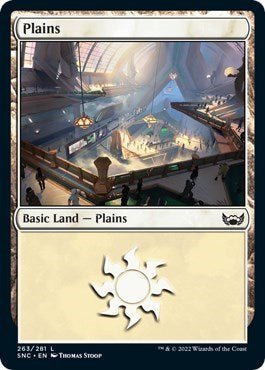 Plains (263) (Streets of New Capenna) Near Mint - Nick Nack's Full Frontal Attack