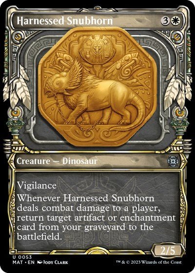 Harnessed Snubhorn (Showcase) (March of the Machine: The Aftermath) Near Mint - Nick Nack's Full Frontal Attack