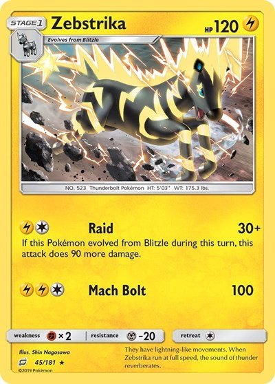 Zebstrika (SM - Team Up) Near Mint - Nick Nack's Full Frontal Attack