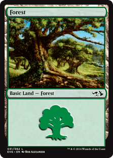 Forest 3 (Duel Decks Anthology: Elves vs Goblins) Near Mint - Nick Nack's Full Frontal Attack