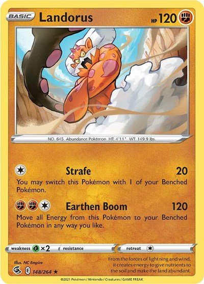 Landorus (SWSH08: Fusion Strike) Near Mint Holofoil - Nick Nack's Full Frontal Attack