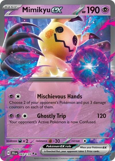 Mimikyu ex (SV09: Journey Together) Near Mint Holofoil - Nick Nack's Full Frontal Attack