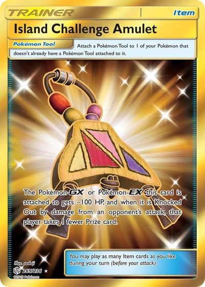 Island Challenge Amulet (Secret) (SM - Cosmic Eclipse) Near Mint Holofoil