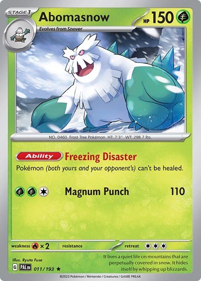 Abomasnow (SV02: Paldea Evolved) Near Mint Holofoil - Nick Nack's Full Frontal Attack