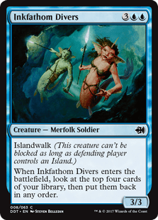 Inkfathom Divers (Duel Decks: Merfolk vs Goblins) Near Mint - Nick Nack's Full Frontal Attack