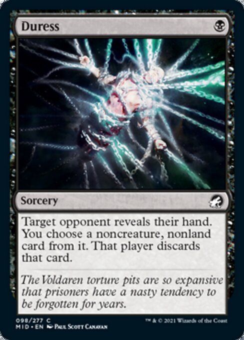 Duress (Innistrad: Midnight Hunt) Near Mint - Nick Nack's Full Frontal Attack