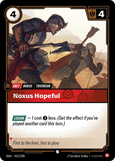 Noxus Hopeful (Origins) Near Mint - Nick Nack's Full Frontal Attack