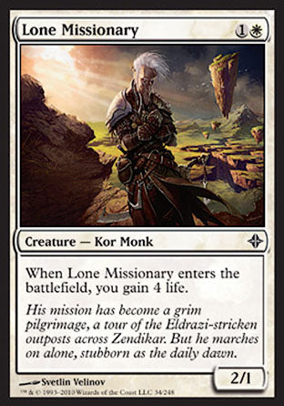 Lone Missionary (Rise of the Eldrazi) Light Play