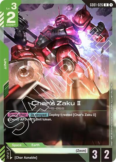Char's Zaku II (Newtype Rising) Near Mint Holofoil