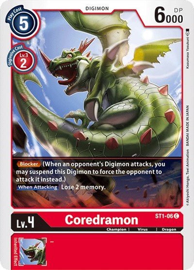 Coredramon (Starter Deck 01: Gaia Red) Near Mint - Nick Nack's Full Frontal Attack