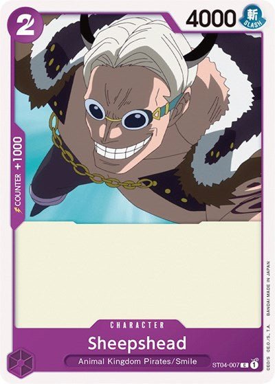 Sheepshead (Starter Deck 4: Animal Kingdom Pirates) Near Mint - Nick Nack's Full Frontal Attack
