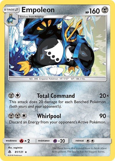Empoleon (SM - Forbidden Light) Near Mint Holofoil - Nick Nack's Full Frontal Attack