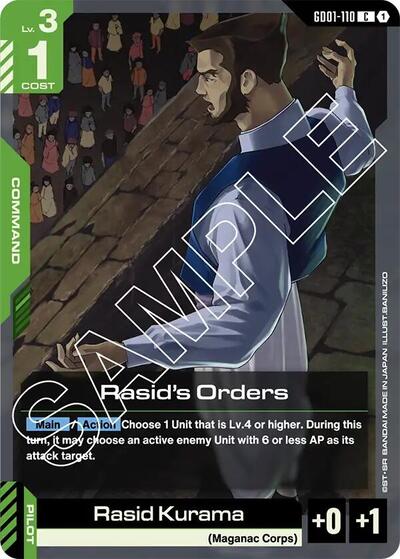 Rasid's Orders (Newtype Rising) Near Mint - Nick Nack's Full Frontal Attack