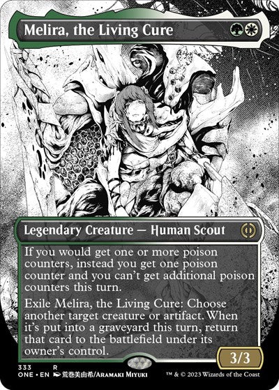 Melira, the Living Cure (Borderless) (Phyrexia: All Will Be One) Near Mint - Nick Nack's Full Frontal Attack