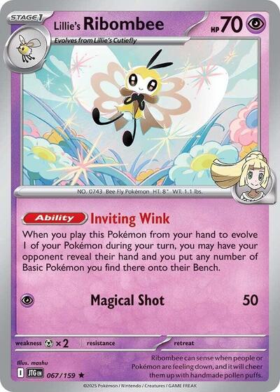 Lillie's Ribombee - 067 (SV09: Journey Together) Near Mint Holofoil