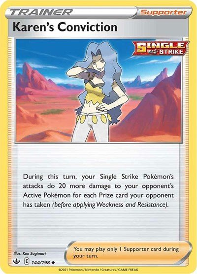 Karen's Conviction (SWSH06: Chilling Reign) Near Mint - Nick Nack's Full Frontal Attack
