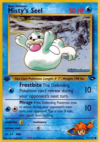 Misty's Seel (Gym Challenge) Light Play 1st Edition