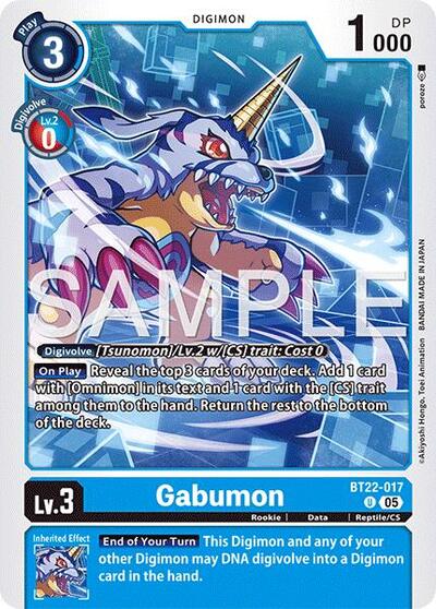 Gabumon (Cyber Eden) Near Mint - Nick Nack's Full Frontal Attack