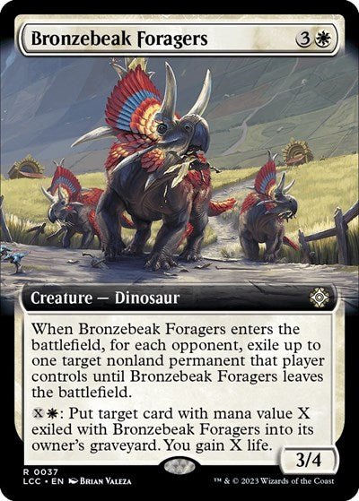 Bronzebeak Foragers (Extended Art) (Commander: The Lost Caverns of Ixalan) Near Mint - Nick Nack's Full Frontal Attack