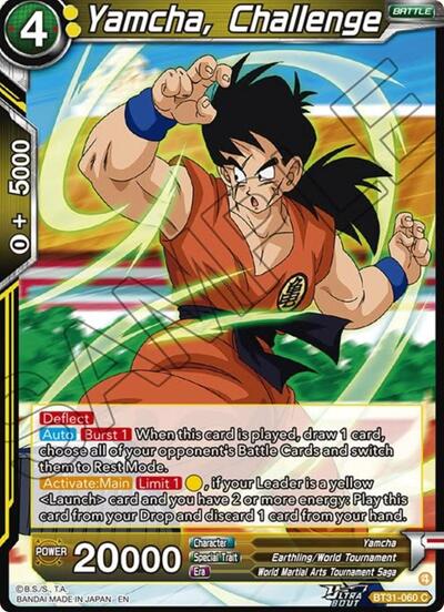 Yamcha, Challenge (Impact Beyond Dimensions) Near Mint - Nick Nack's Full Frontal Attack